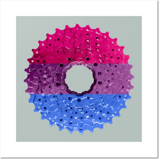 Bisexual Pride Bicycle Cassette Wall Art by NeddyBetty